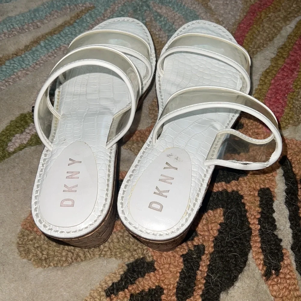 Clear plastic vintage Y2K platforms